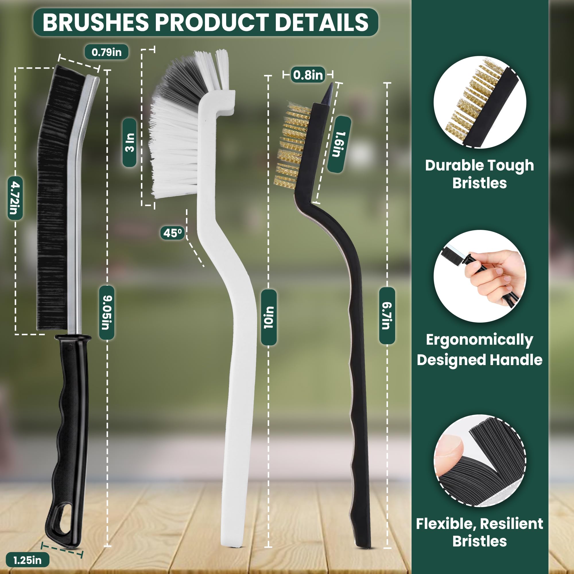 Crevice Cleaning Brush Set - 17 Piece -24 Crevice Cleaning Brush Set - 17 Piece -24