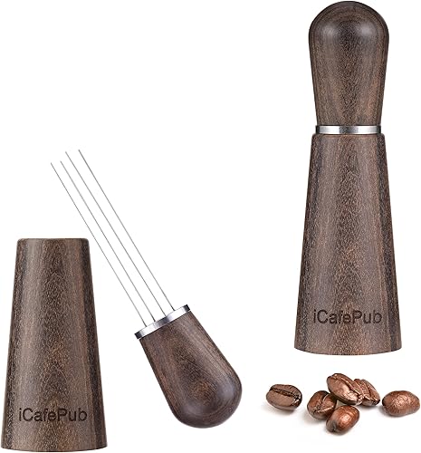 Miniatura 1 de Agitador de café expreso, herramienta WDT, agitación de café en polvo para distribución de espresso, distribuidor de café, mango y soporte de