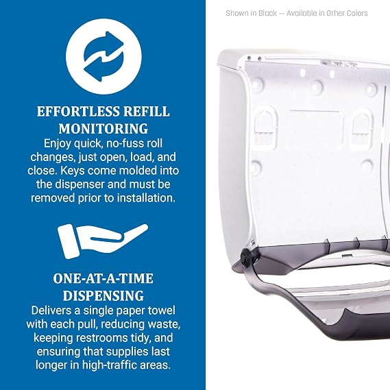 SANT1755TBK - Ultrafold Fusion C-fold amp; Multifold Towel Dispenser, 11 1/2x5 1/2x11 1/2, Black