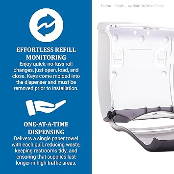 SANT1755TBK - Ultrafold Fusion C-fold amp; Multifold Towel Dispenser, 11 1/2x5 1/2x11 1/2, Black