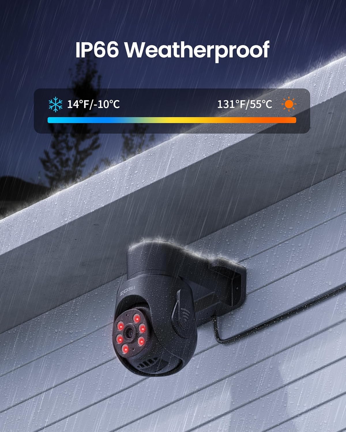 ZOSI 1080P Home Security Camera System Outdoor Indoor, 8CH 5MP-Lite CCTV DVR with AI Human Vehicle Detect, 4 x 1080P Pan Tilt Weatherproof Surveillance Camera, Night Vision, Audio Recording, 500GB HDD