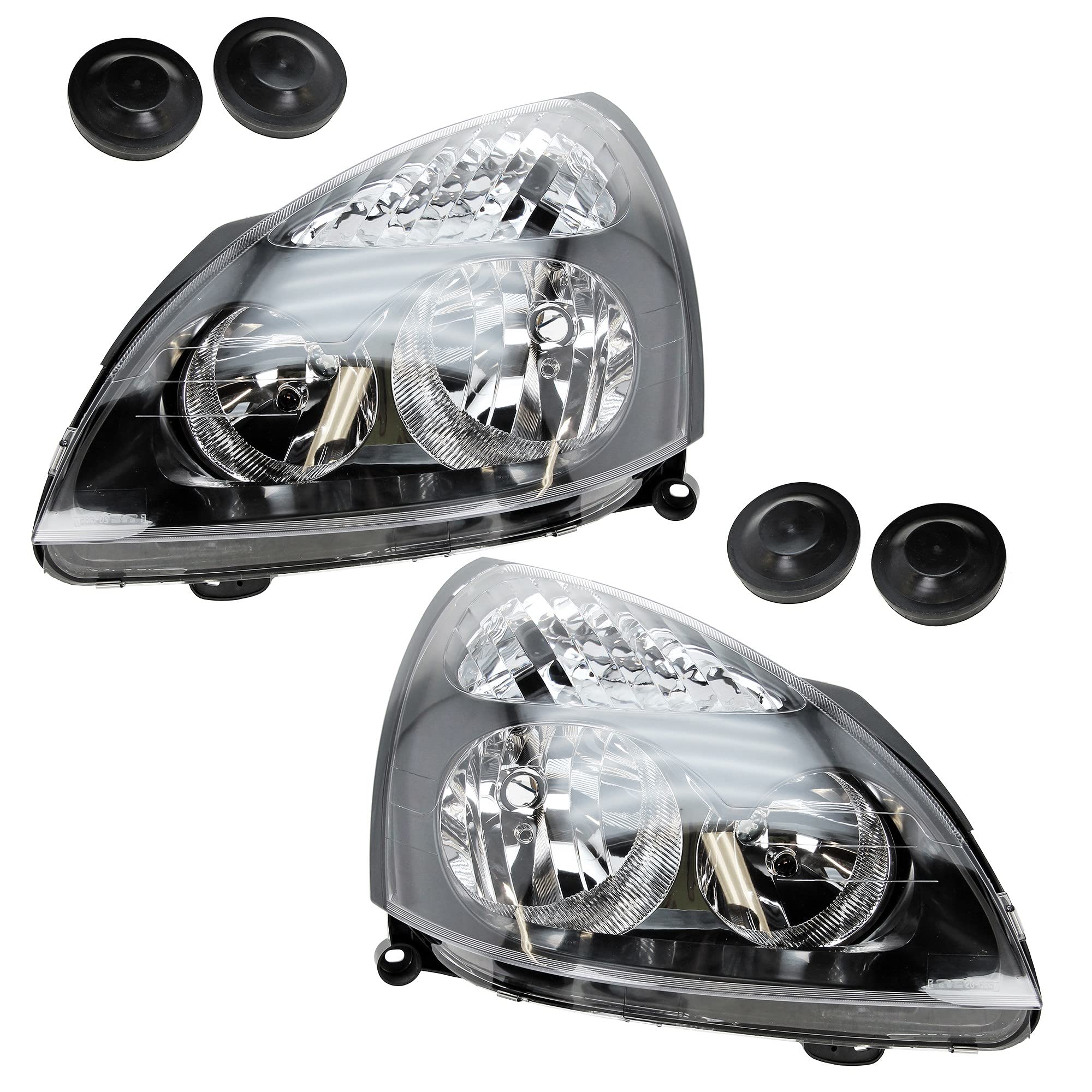 BESTPRICE 2x fari principali anteriori sinistro + destro H1 / H7, compatibili con RENAULT CLIO II (BB_, CB_), CLIO II van/hatchback (SB0/1/2_)