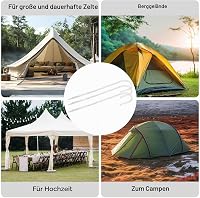 Set 5 țăruși de cort tip J BATENGKEJI, 30 cm, ancoră de sol din oțel galvanizat 5