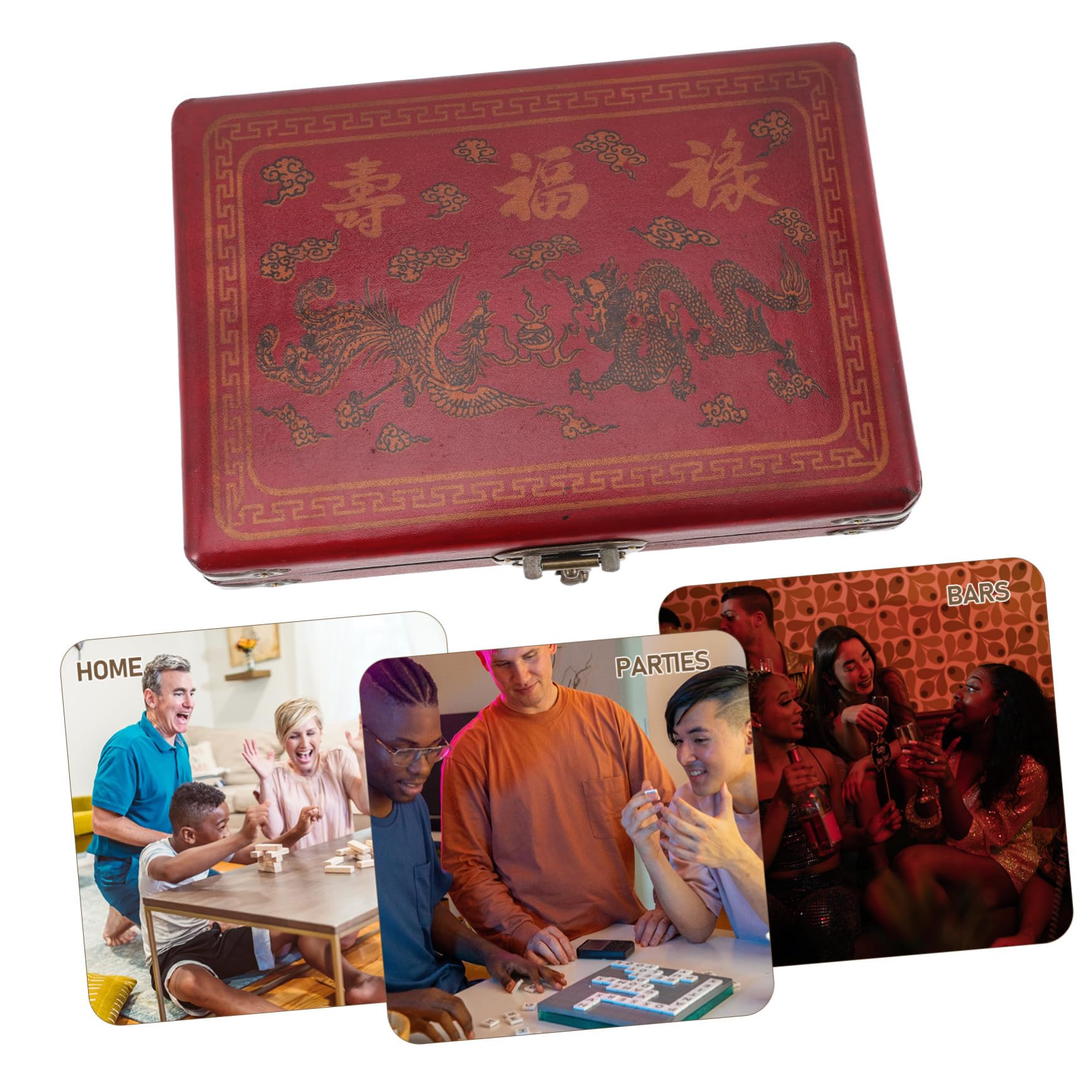 Kleiner Mahjong Satz 20, Acryl Holz, Tragbar für Reisen und Partys