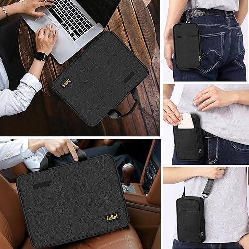 Miniatura 6 de Funda para laptop de 15.6 pulgadas, protección de grado militar con bolsa de cinturón desmontable, compatible con todos los modelos de MacBook Pro