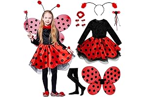 IKALI 6t Halloween Ladybug Costume Ballerina Fancy Dress Up Outfit Ladybird Suit