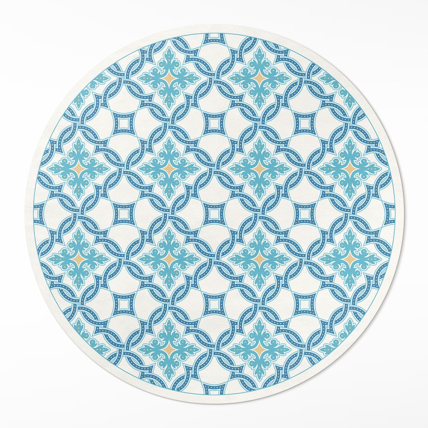 Tapis vinyle ø100 cm PVC rond salon chambre intérieur entretien facile