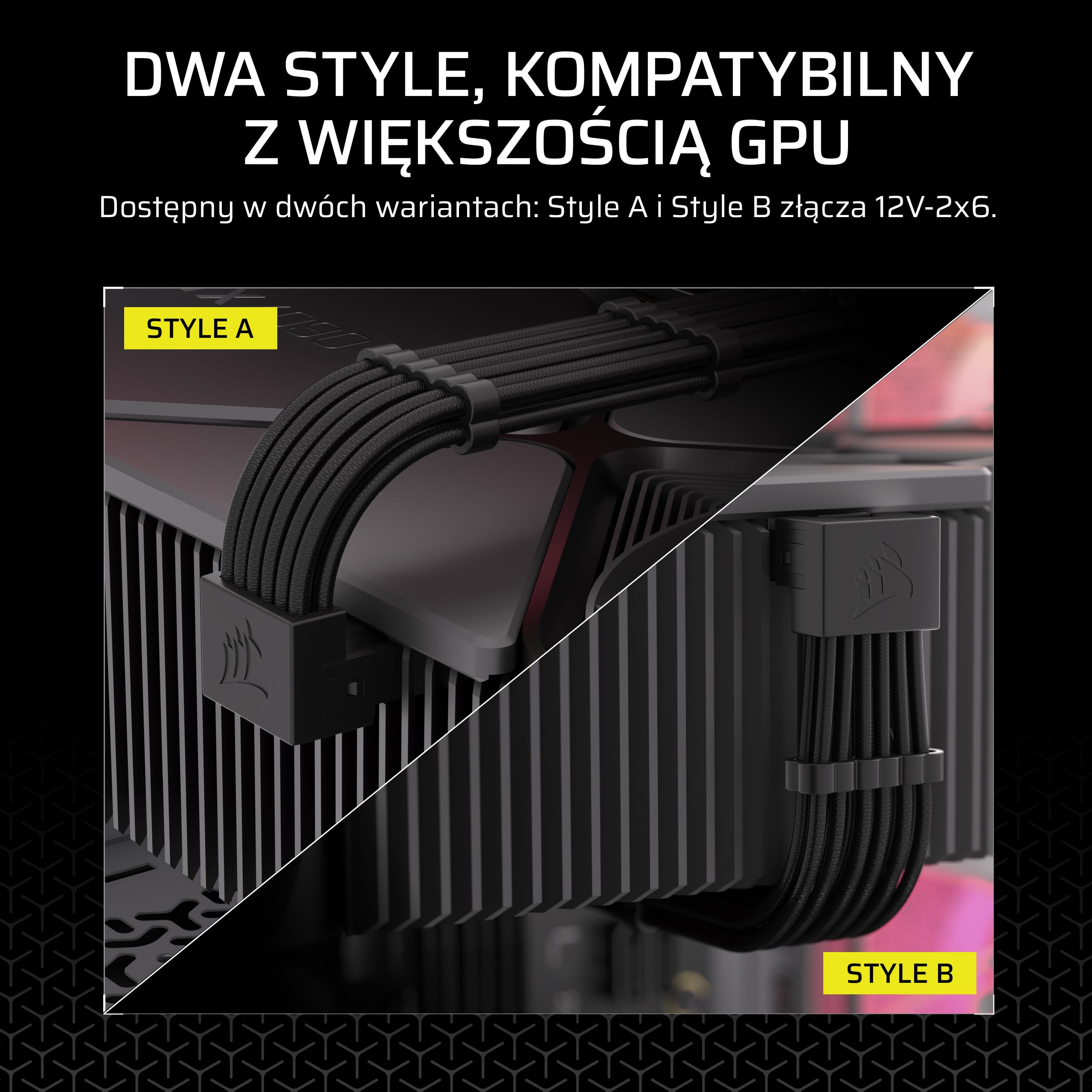 CORSAIR Typu 5 PSU 90° 12V-2x6 Przewód Zasilający do Karty Graficznej – Dla Kart Graficznych NVIDIA GeForce RTX, Łatwe Podłączanie, Ultra-Elastyczne, Ochrona Termiczna – Styl A