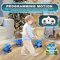Vista 5 de Hamourd - Robots de juguete para niños y niñas, robot emo con función de walkie-talkie, detección de gestos, cabeza y brazos flexibles, movimiento