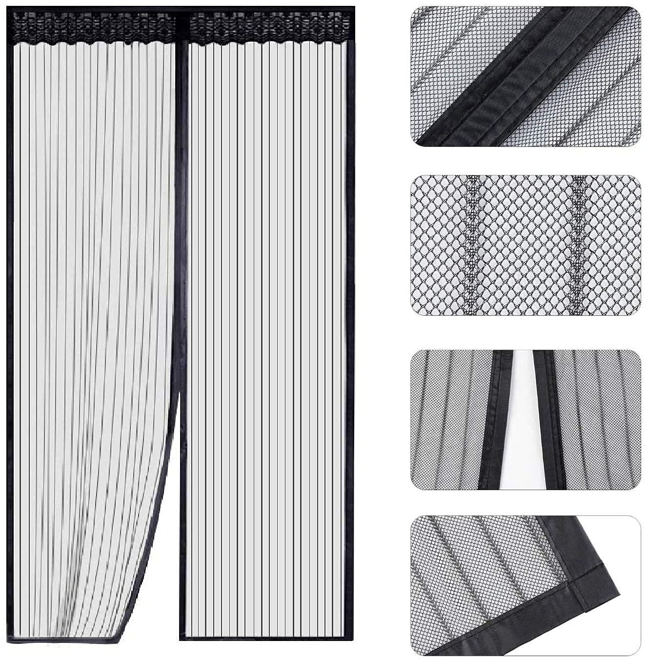 Urvinous Magnetic Mosquito with Magnet Screen Net for Door | Mosquito Curtain for All Door Types & Sizes | Auto-Closing Insect Screen to Keep Mosquito Out (110 * 210 cms, Multi) (B09813BKFZ) Amazon Price History, Amazon Price Tracker
