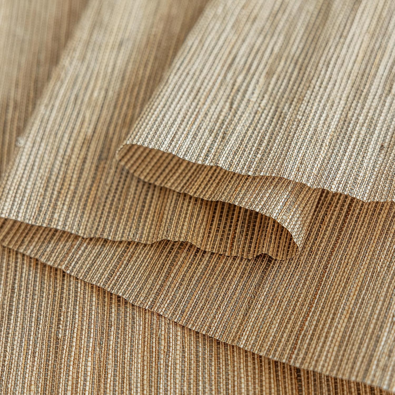 LETAU No Tools No Drill Natural Cordless Jute Roman Shade Customized Roman Window Shade Sun Light Filtering Window Treatment Privacy Protection Roman Blind for Windows,Pattern 6
