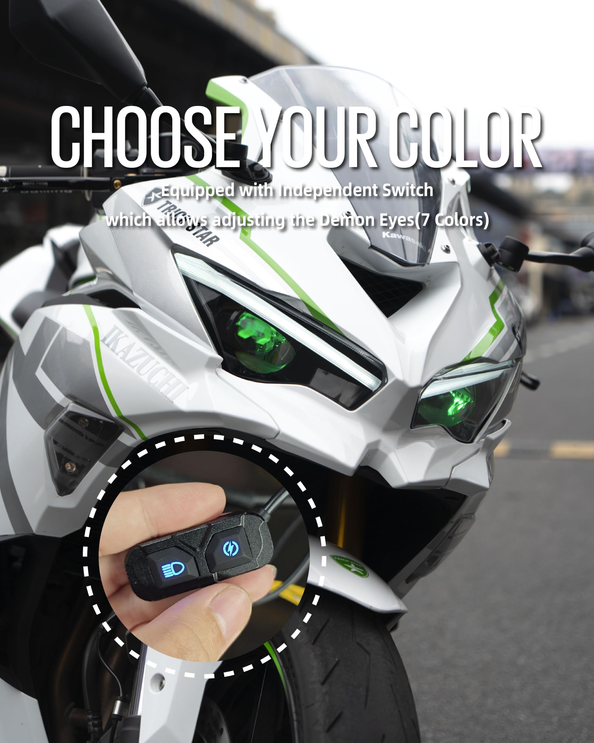 Amazon.com: KT Headlight for Kawasaki Ninja 250/400/650/ZX 6R/ZX