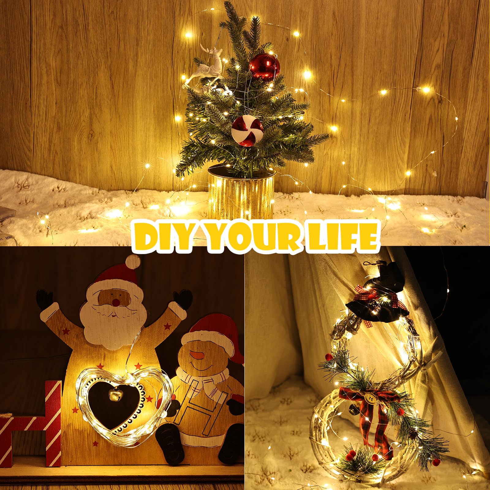 Guirlande Lumineuse Noël 10M 100 LED Rouge - À Piles Avec Télécommande Et Minuterie IP67 | Lot De 2 - 2