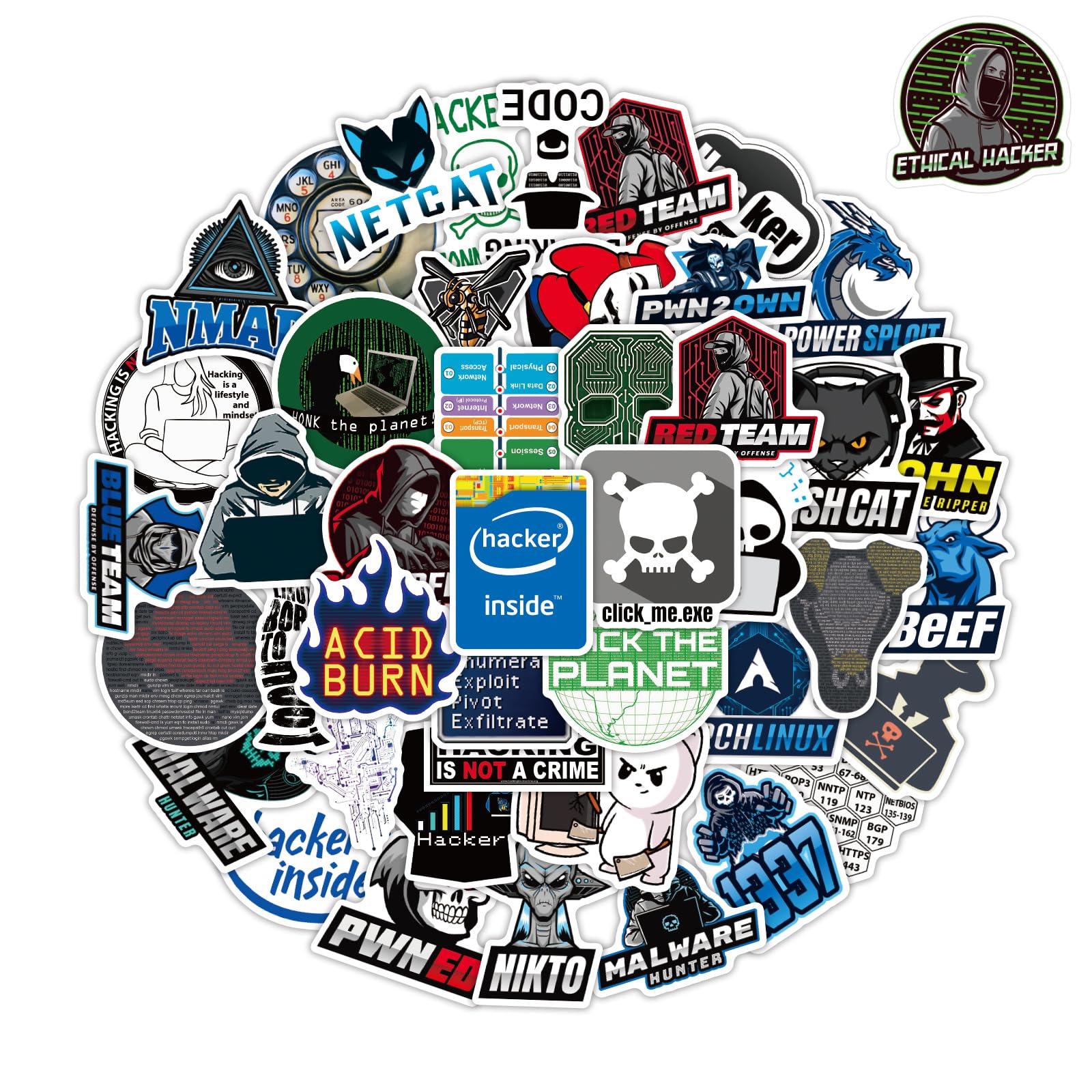 Adesivi in vinile con programmazione, adesivi per hacker, ingegneri, graffiti, adesivi impermeabili per bambini, adolescenti, ragazze, per telefono, laptop, bottiglie, skateboard, telefono, bagagli