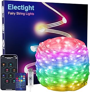 Electight 20M RGB Smart IC Christmas Lights LED [IP65 Waterproof], RGB Smart IC Multicolor, APP Control, Multiple Scenes, …