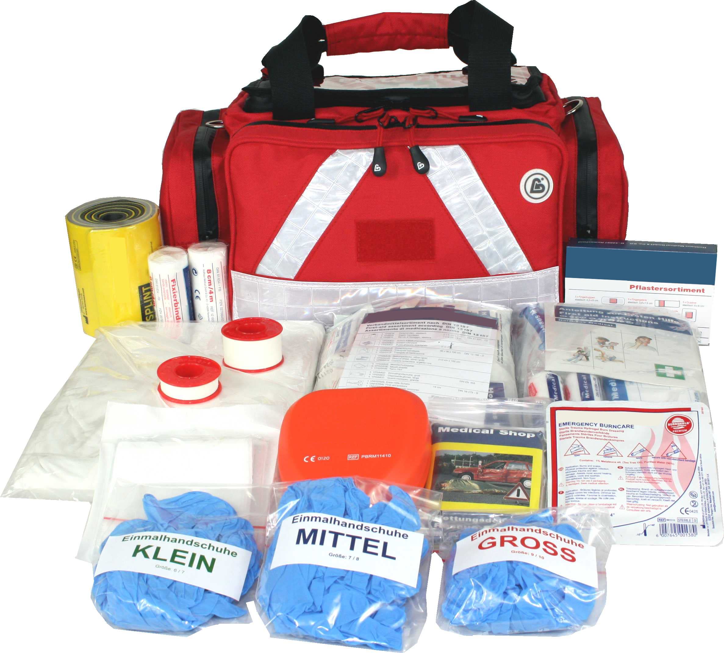 Erste Hilfe Tasche - Notfalltasche PKW, Freizeit und Veranstaltung aus Nylon mit Waterstop Reißverschluss