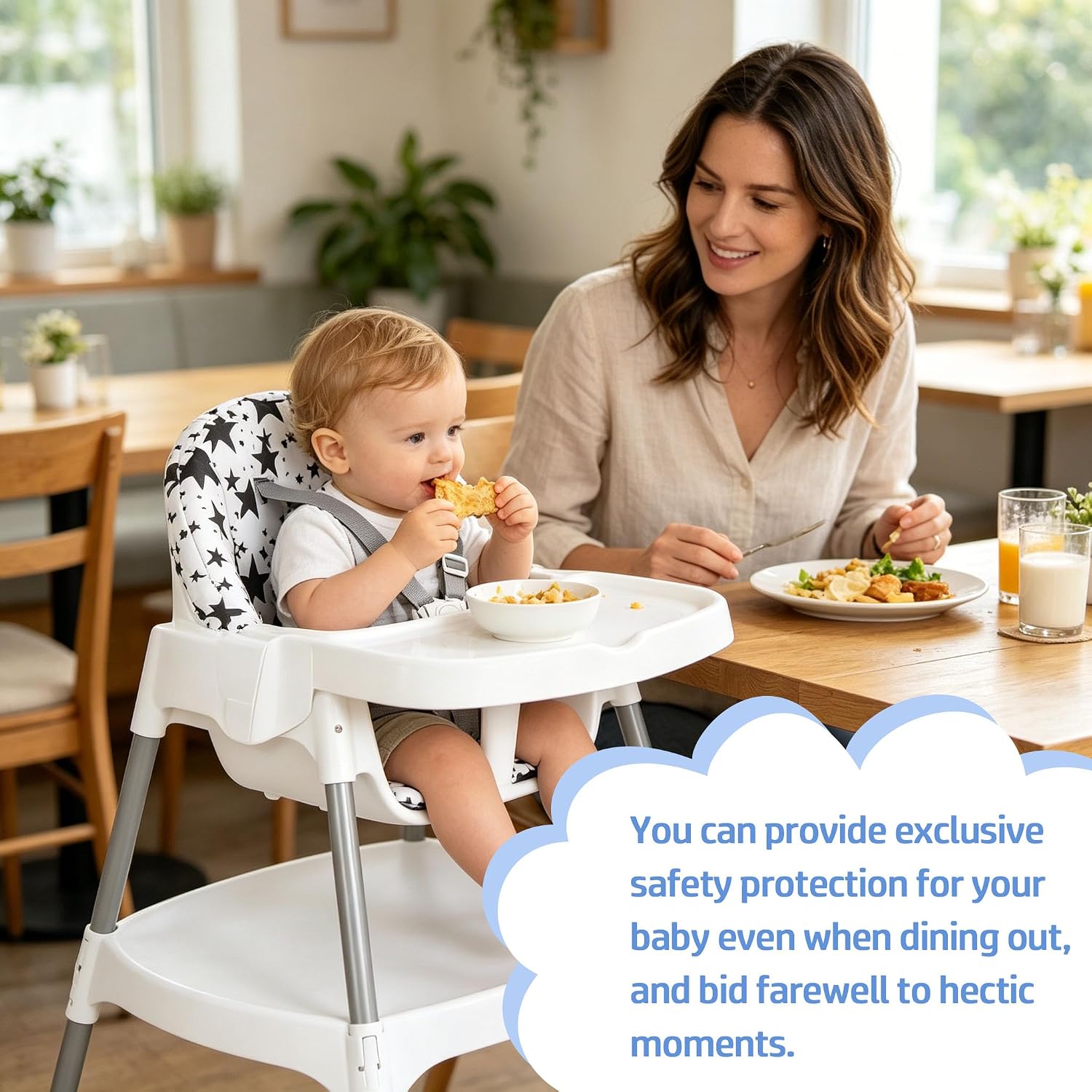 High Chair Straps Replacement for Evenflo 4 in 1 high Chair, Replacement Harness Straps Fit for Ingenuity & Abiie Beyond Junior & Baby Trend high Chair, Universal Adjustable Safety Belt.