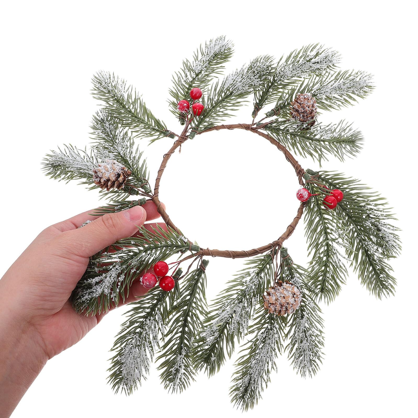 4piezas Guirnalda de Decoración Navideña Guirnalda de Velas Navideñas para Centro de Mesa Soporte para Velas de Pilar Navideñas para Decoración de Ventana y Cocina