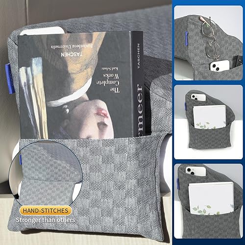 Miniatura 6 de Cabecero de almohada de cuña, relleno de cuña para cama King (0-8 pulgadas), tapón de almohada de relleno de espacio para colchón con 2 bolsillos