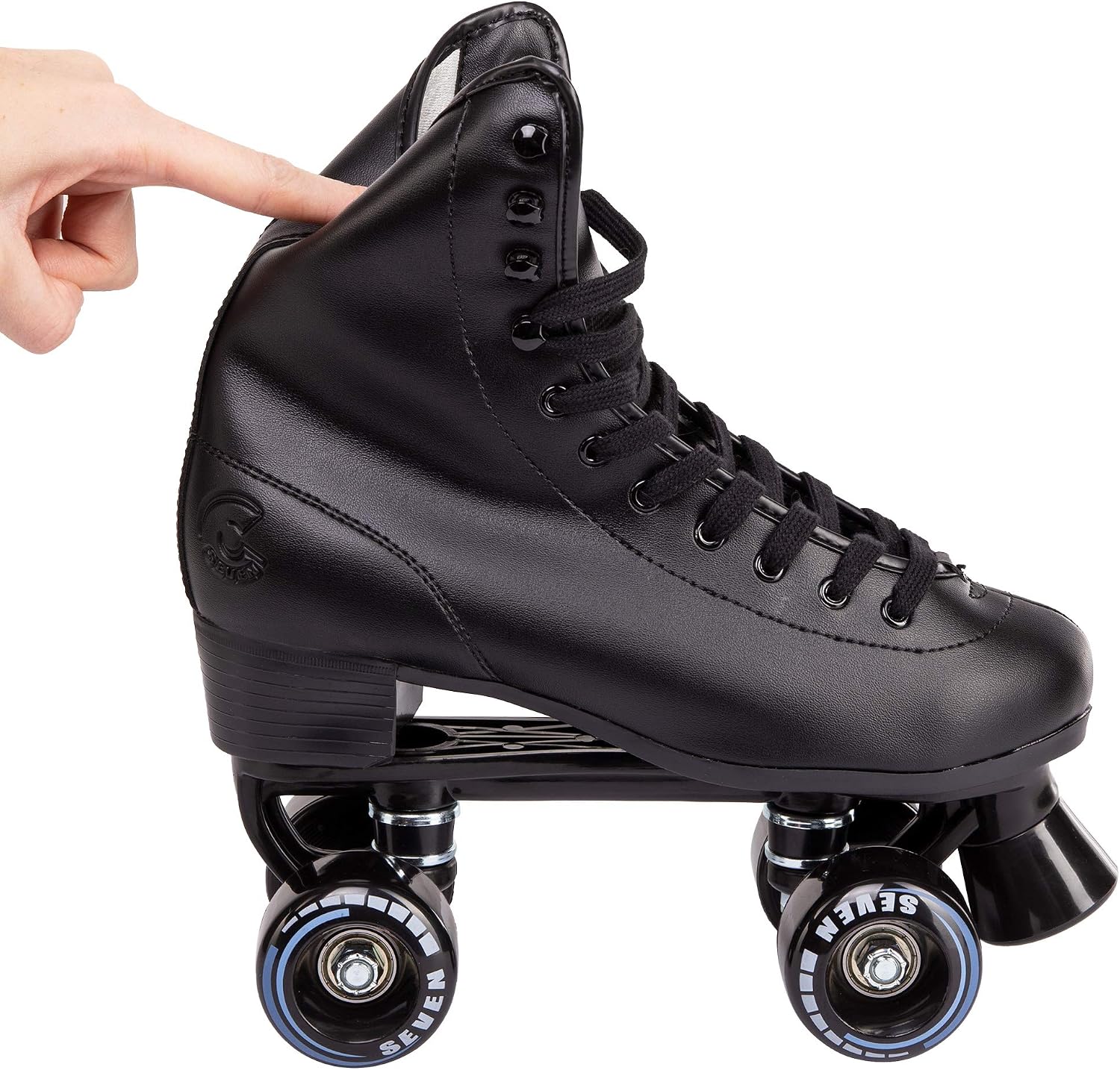 C SEVEN C7skates Soft Faux Leather Quad Roller Skates