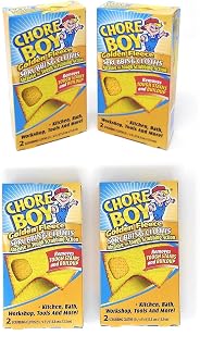 Chore Boy Golden Fleece Scrubbing Cloths | 2-Units per Pack | 4-Pack | (Total of 8 Scrubbing Cloths)