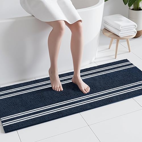 Miniatura 15 de Alfombras de baño antideslizantes lavables de 24 x 17 pulgadas, ultra suaves, súper absorbentes, alfombras de baño para suelo de baño, alfombra de