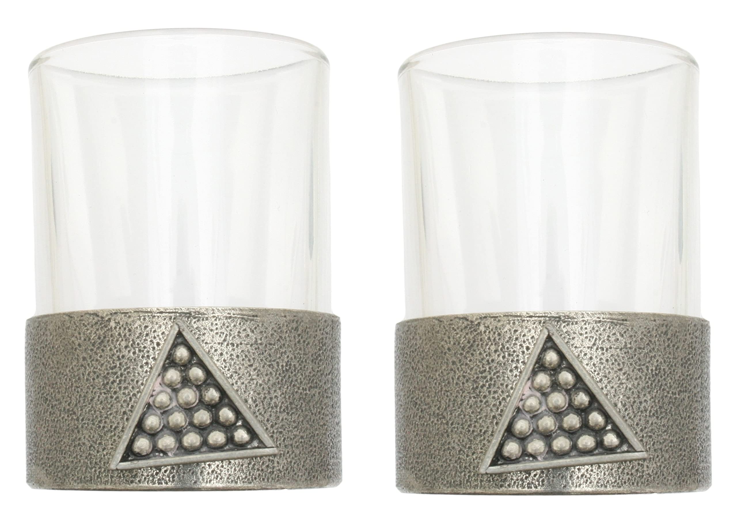 Gamekeepers Cottage gifts Snooker Pair of Pewter Based Round Shot Glasses 50ml Party Gift 335