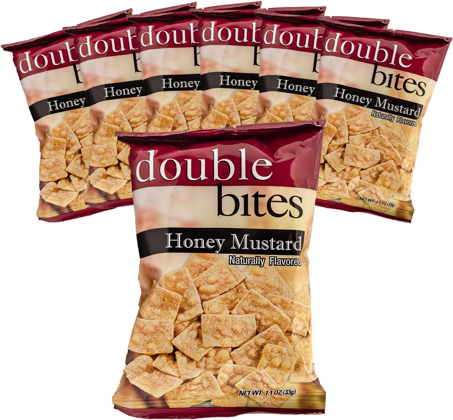 Honey Mustard Double Bites - High Protein Snack - Low Calorie - Low Fat - Diet Chip - Gluten Free - 7 Bags