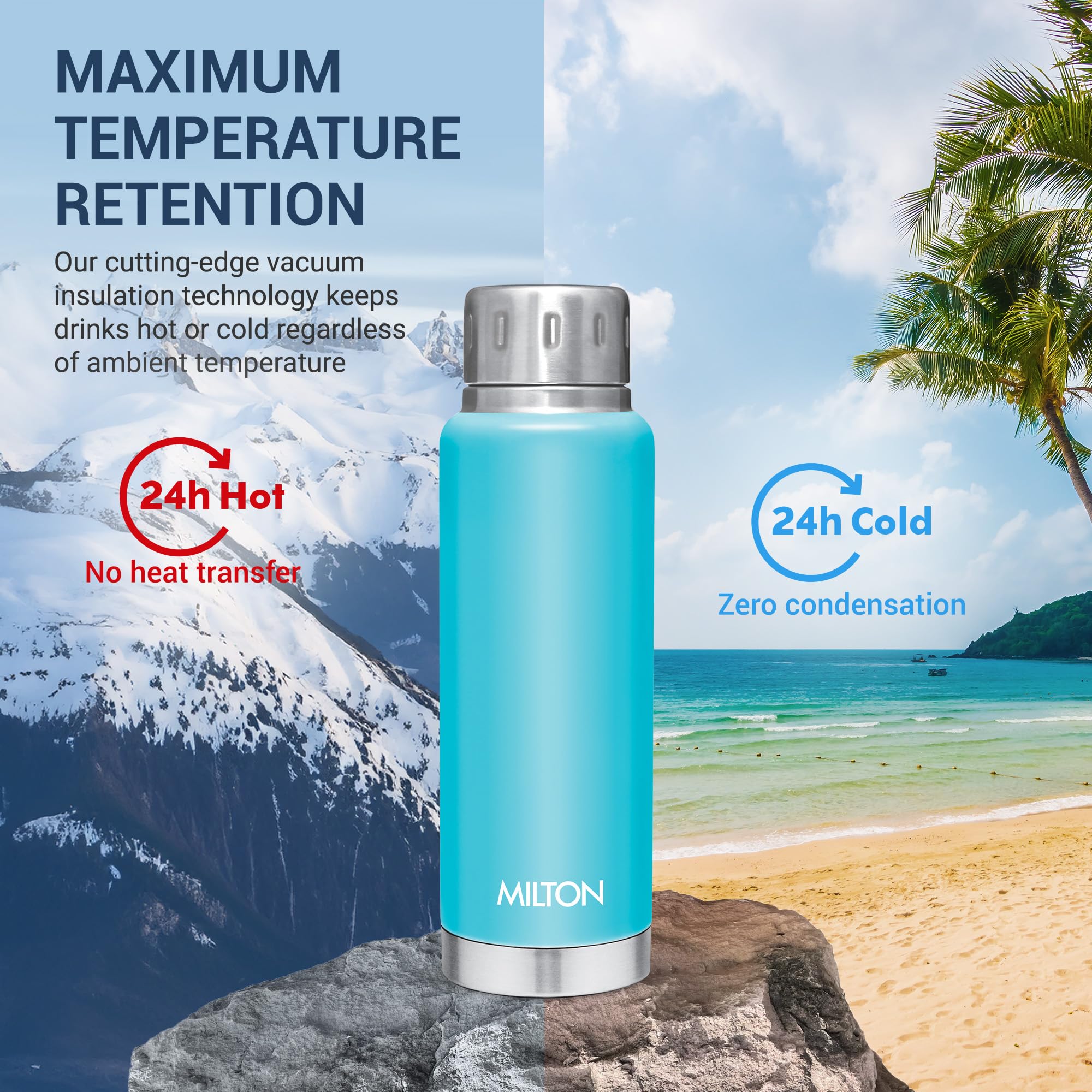 Milton Elfin 300 Thermosteel Water Bottle - 24H Hot/Cold -3 Milton Elfin 300 Thermosteel Water Bottle - 24H Hot/Cold -3