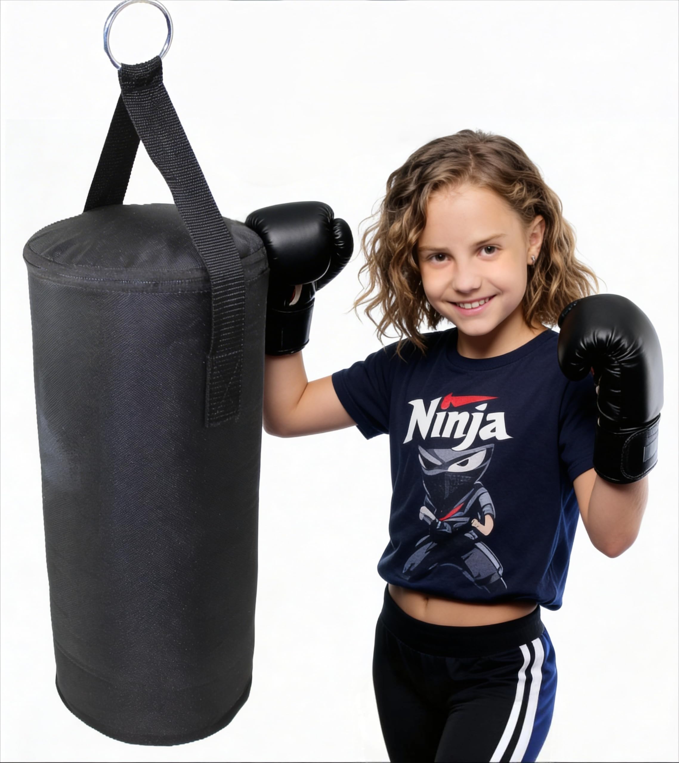 Boxsack Kinder - 5 kg gefüllt hängend - inkl. Boxhandschuhen 4 oz - Boxset Kickboxen Fitness Training