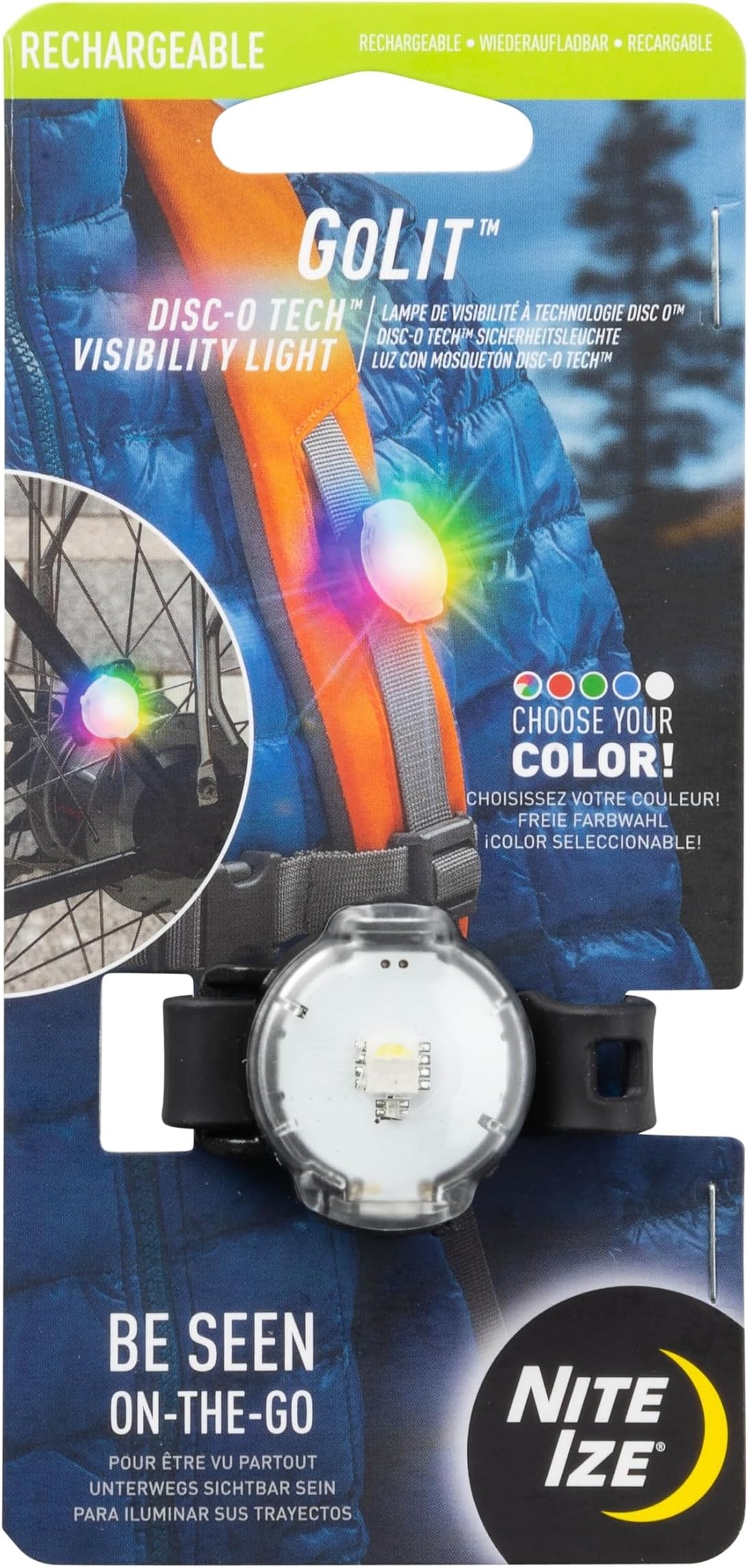 GoLit Rechargeable Visibility Light - Disc-O Tech