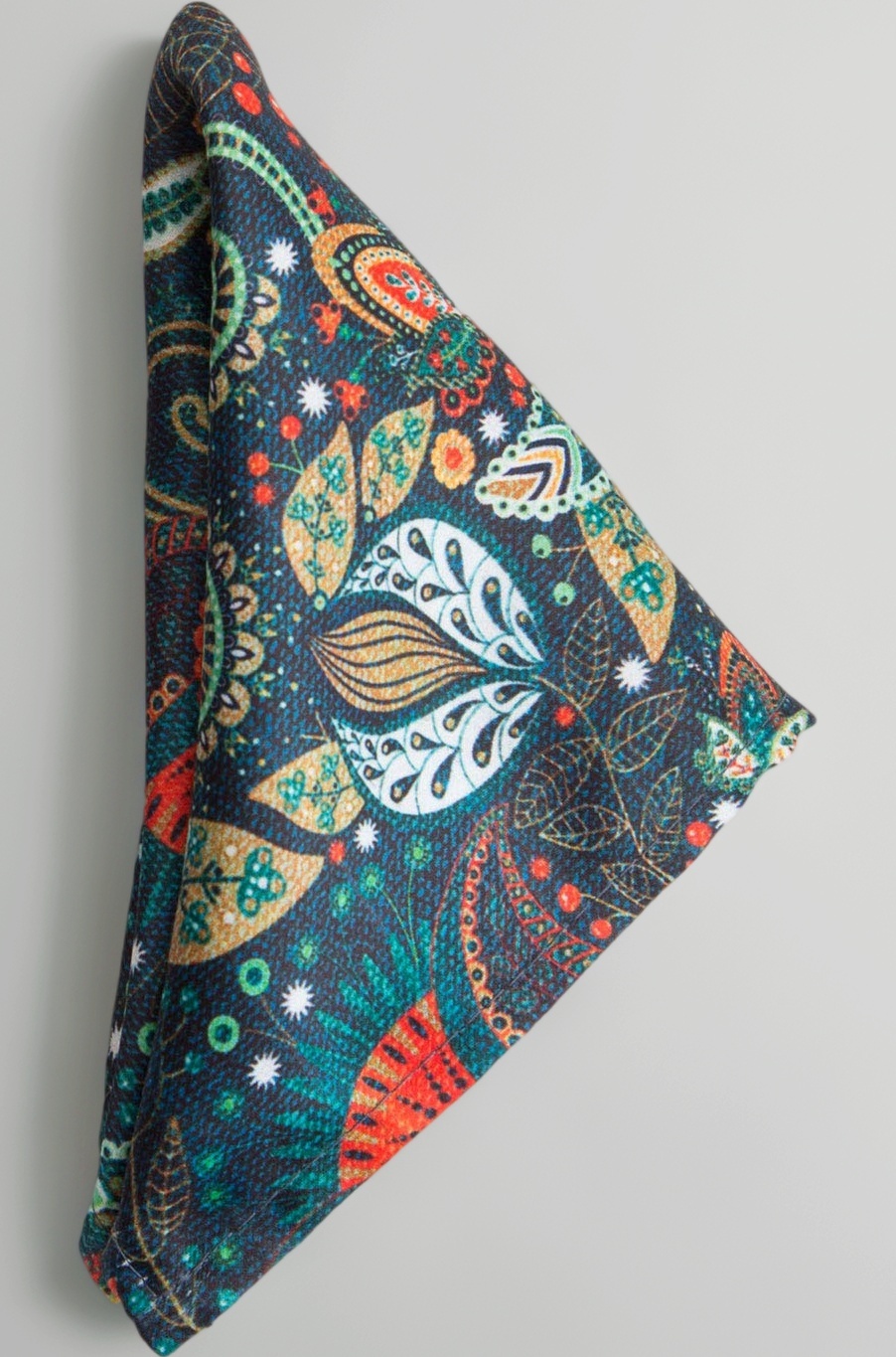 Velvet Men's Casual Style Green Satin Premium Pocket Square, Free Size