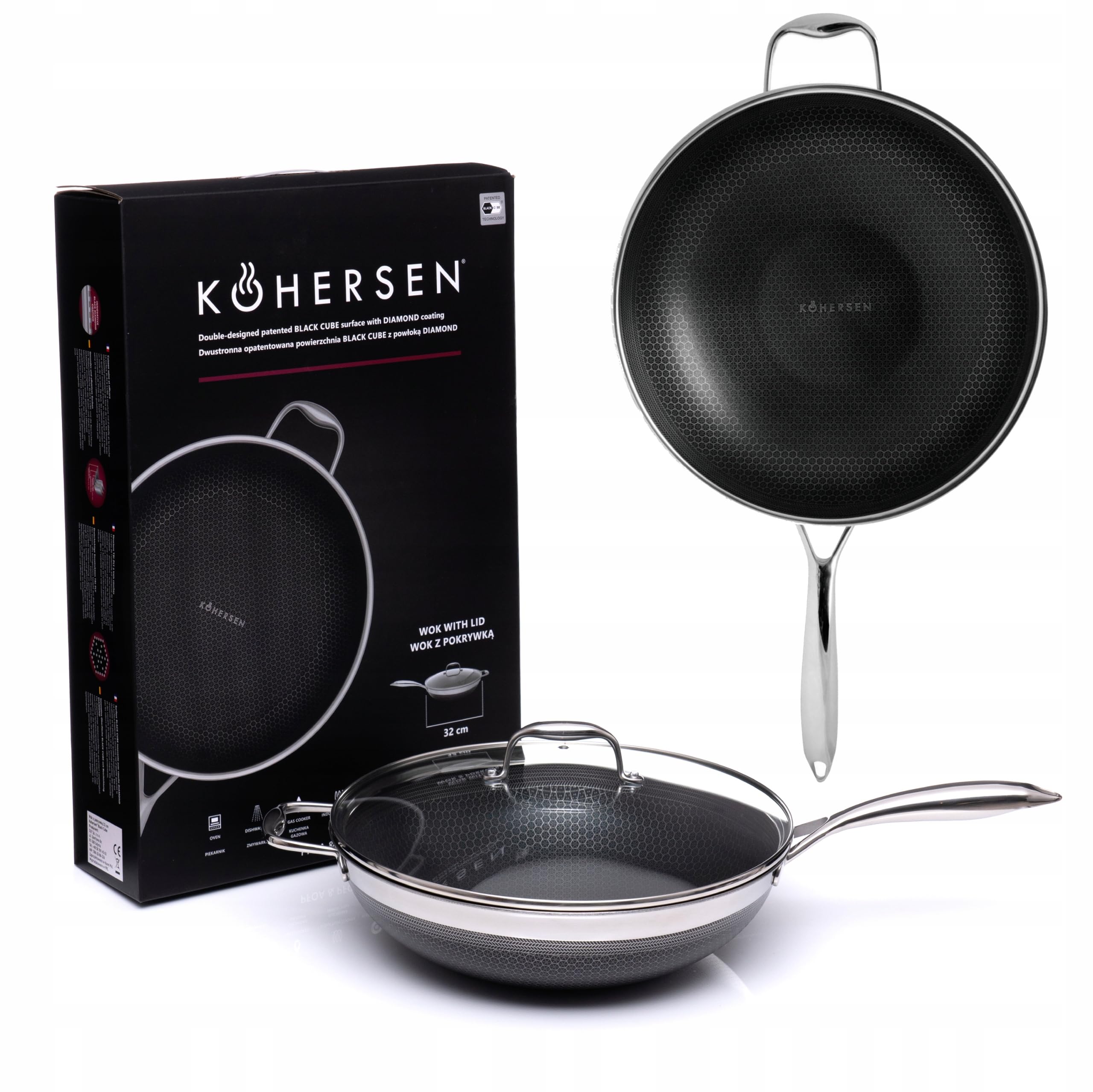 Amazon.com: Kohersen Wok Pan with Lid, Oven-Safe, Dishwasher Safe