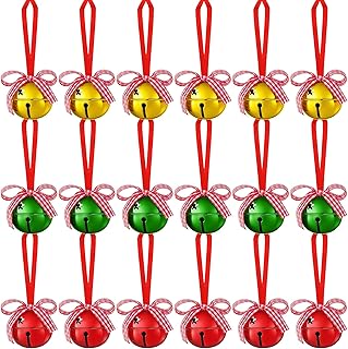Sponsored Ad - 18 Pieces Christmas Jingle Bells Christmas Wreath Bell Cutouts Christmas Tree Craft Bells Star Bell Ornamen...