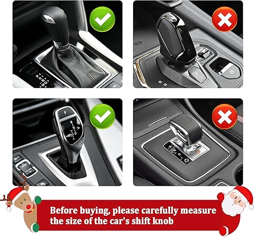 Miniatura 6 de Funda con capucha para palanca de cambios de automóvil, decoración navideña para perilla de palanca de cambios manualautomática, accesorios