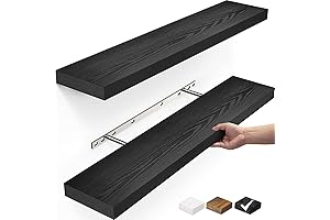 BAYKA Floating Shelves for Wall - Rustic Wood Shelves