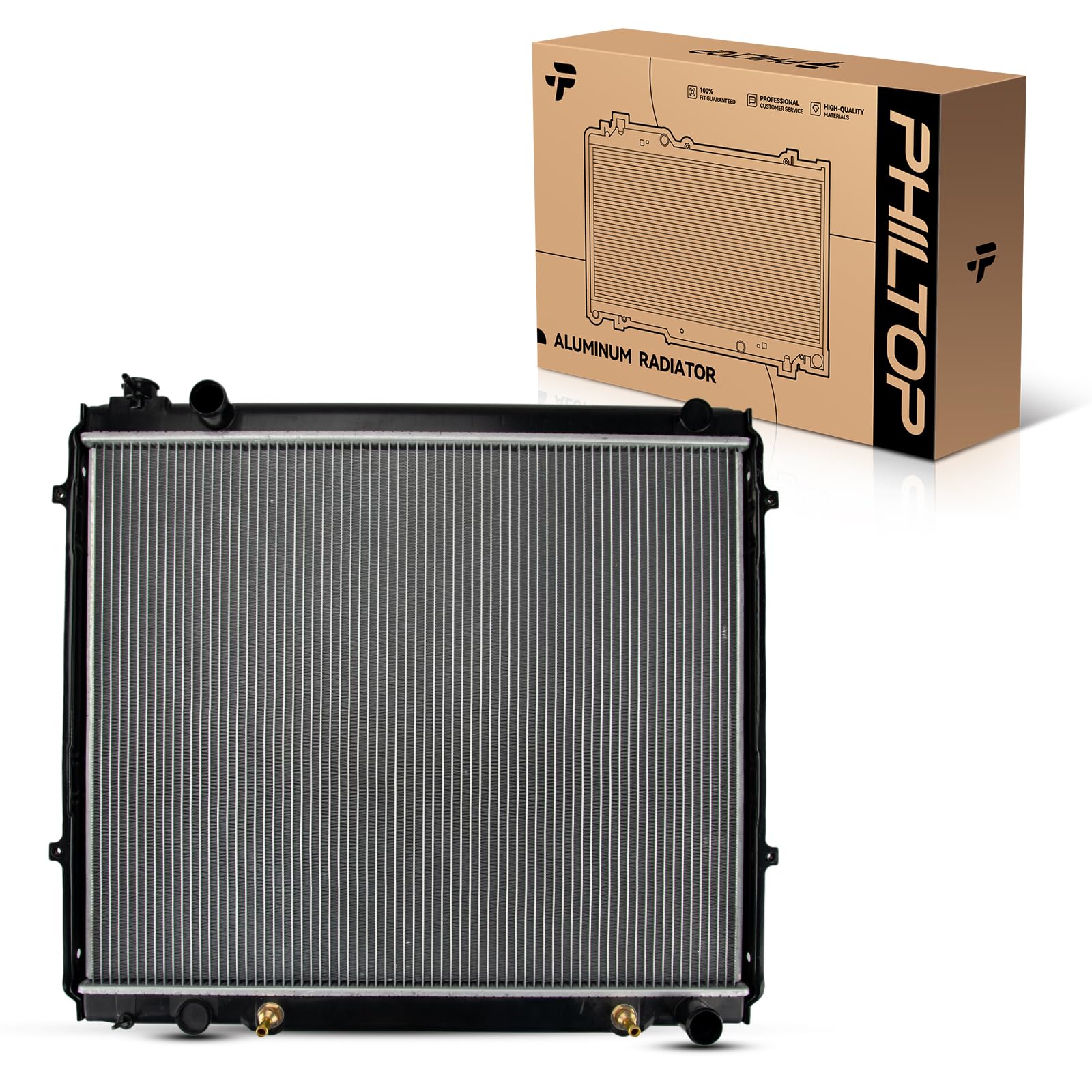 PHILTOP CU2321 Radiator 27-5/16"Core Compatible With 2000-2003 Tundra 4.7L 2004-2006 Tundra 4.7L Extended/Standard Cab