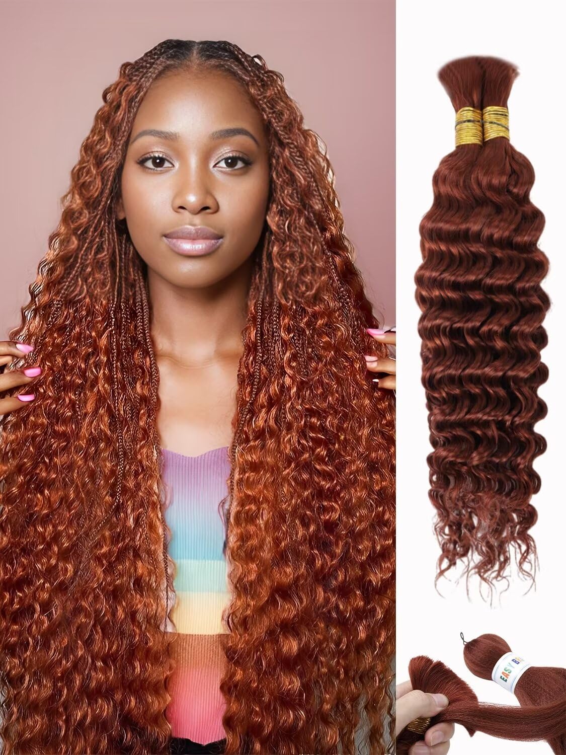 Snapklik.com : Braiding Hair Deep Water Wave Bulk Human Hair 1 Bundle ...