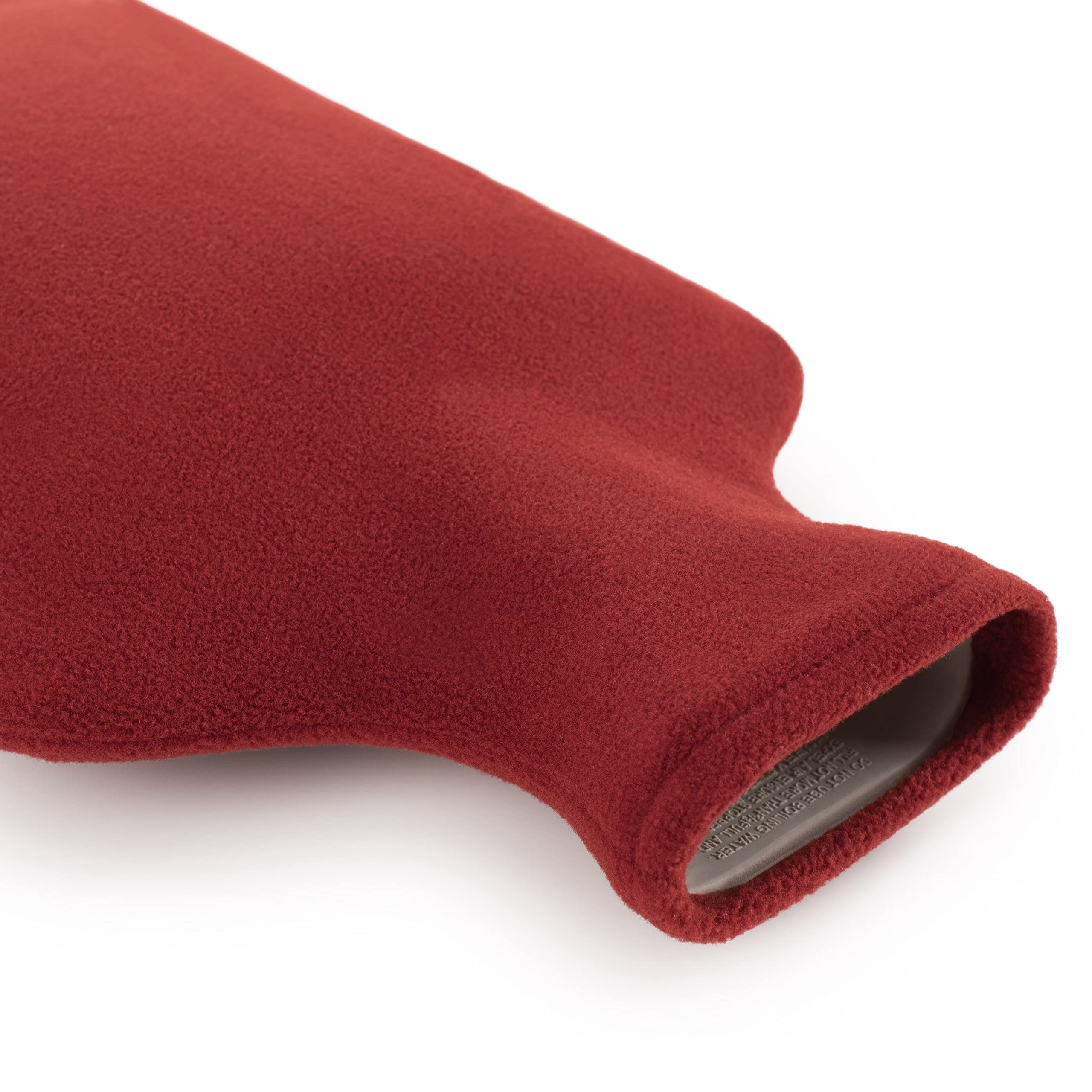 Blumtal Bolsa de agua caliente con tapa blanda - Botella de agua caliente de 1.5 L, botella de cama, Color Rojo