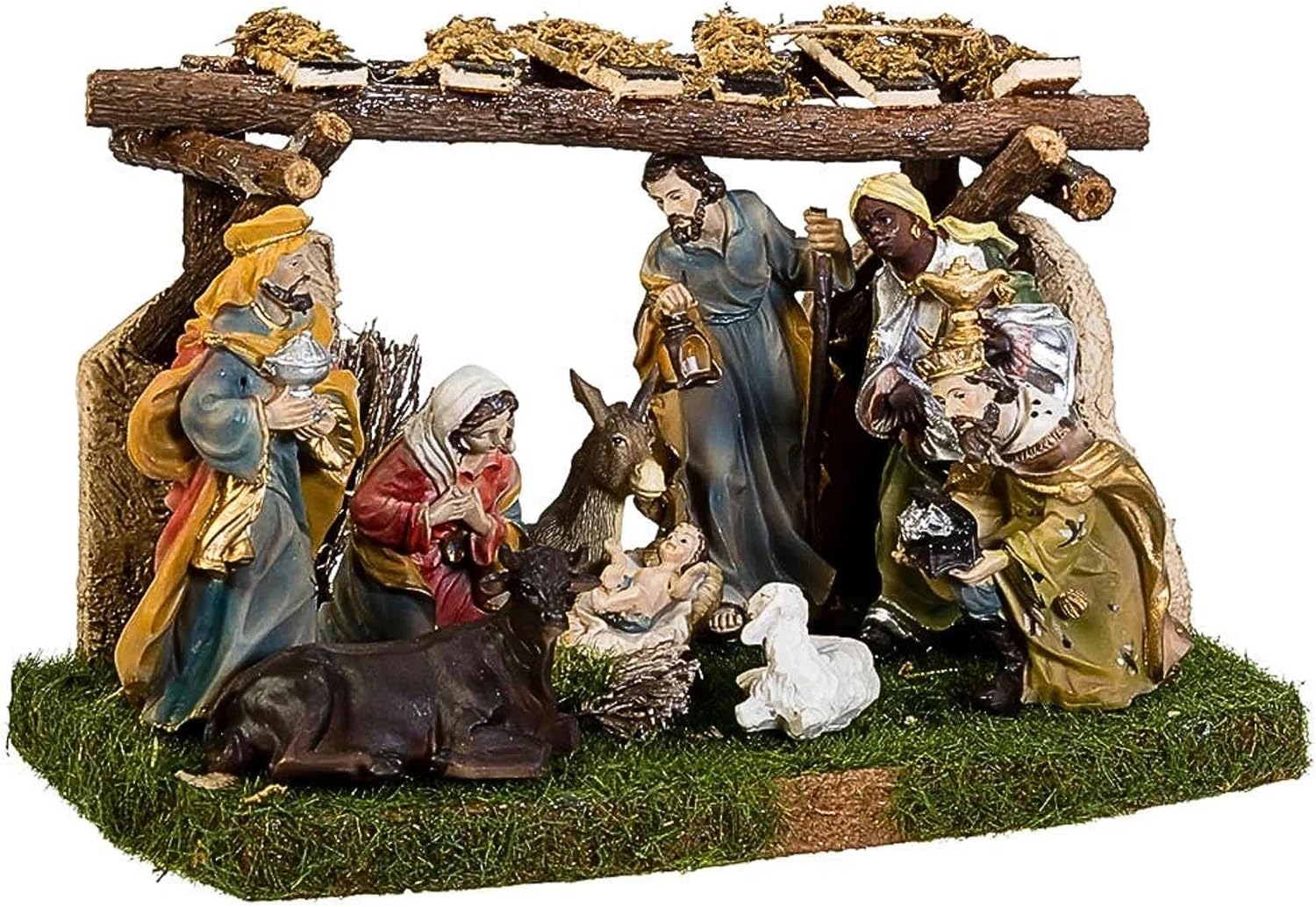 Kurt Adler Nativity Set with 9 Figures and Stable (N0282)