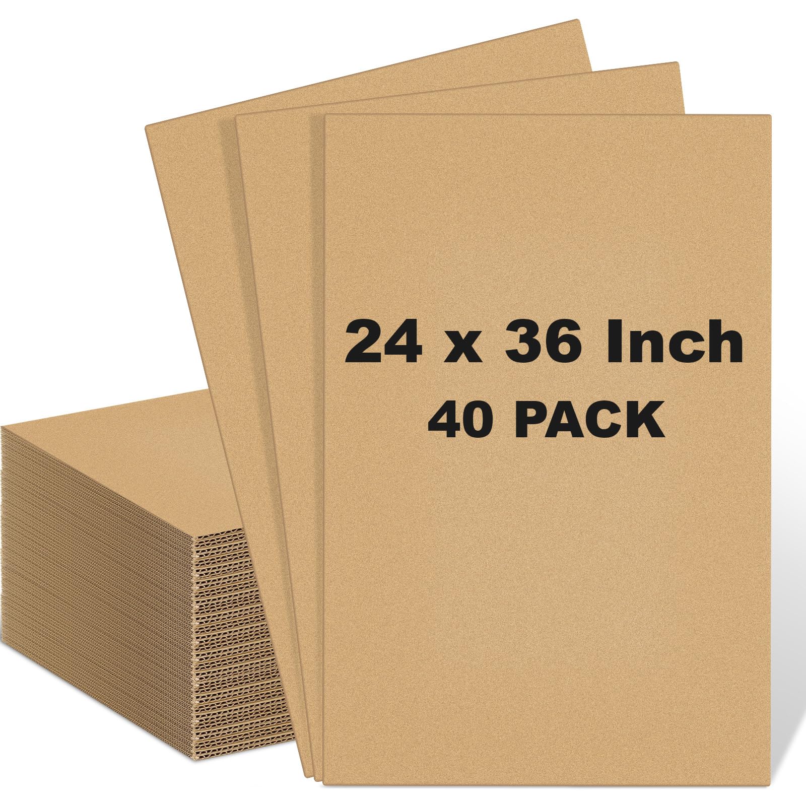 Henoyso 40 Pack 24 X 36 Inch Brown Cardboard Sheets