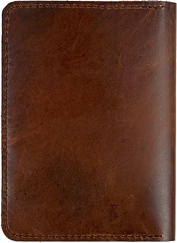 Miniatura 9 de Funda para diario, funda de cuero rústico para libros de notas encuadernados en la parte superior, 3.5 x 5.5 pulgadas, cubierta de cuero hecha a