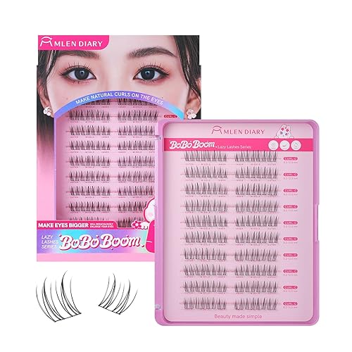 Extensiones de pestañas en racimo de pestañas para bricolaje, 90 racimos de pestañas de 0.35-0.630 pulgadas, rizo D, volumen mega Wispy, extensiones