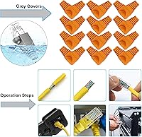 Vista 5 de TAIWAIN Juego de herramientas de crimpado de red RJ45 CAT5 CAT6, cortador de crimpado de pelacables de paso para cable LAN, kit de conector de Rojo