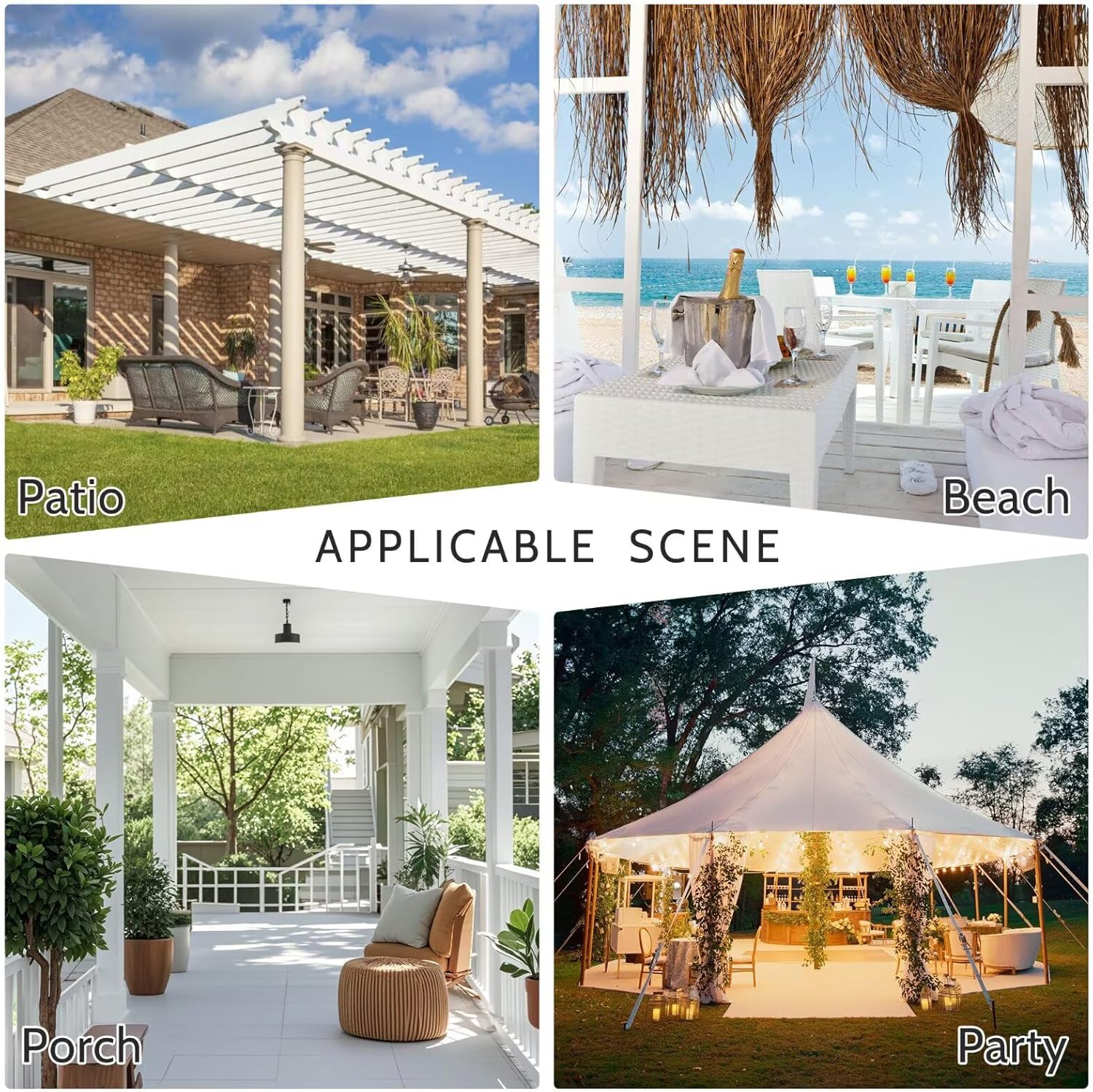 Outdoor Sheer Lace Curtains for Patio, 2 Panels Waterproof Rod Pocket Outside Country Rustic Sheer Curtain for Gazebo, Porch, Pergola, Olive Green 54W x 95L inches