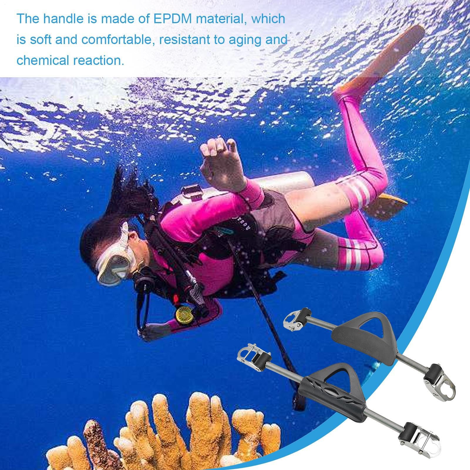 Cinghia per pinna da immersione, fibbie per cinghia a pinna - 1 paio di cinghie a molla per immersioni subacquee | Fibbia per accessori, cinghia a molla per il nuoto subacqueo