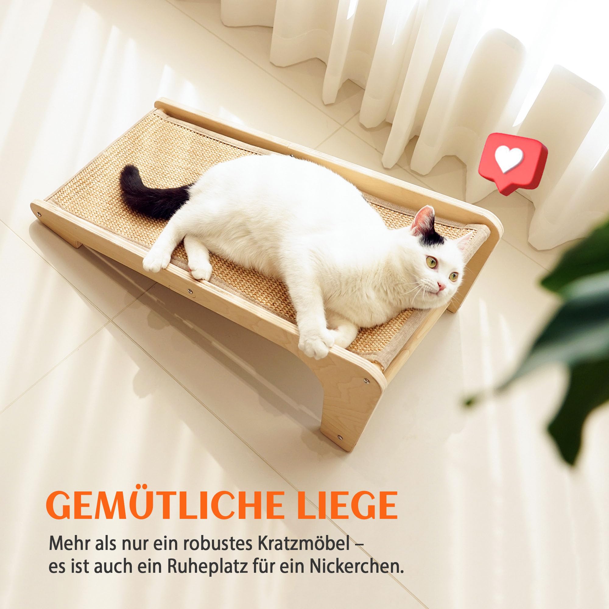 PETKARAY Dual-Use Kratzbrett Katze, 68 cm Hohe L-förmiger Sisal Kratzsäule, Kratzpads für Katzen, Katzenkratzbrett für Wand und Ecke (Mit Katzenminze, Mausspielzeug)