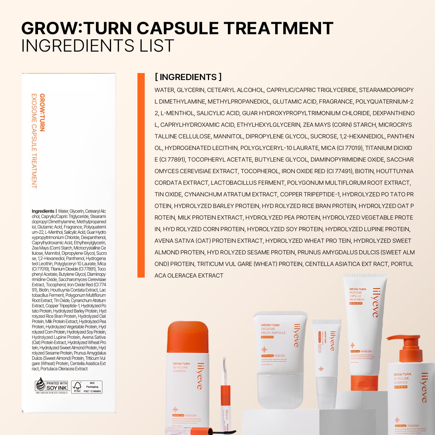 lilyeve GROWTURN Scalp & Hair Treatment with Protein, 7.77 fl oz
