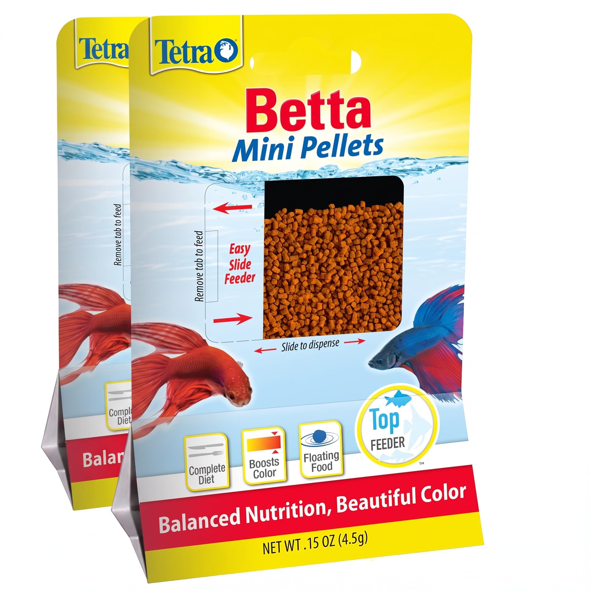 Tetra TetraBetta Floating Mini Pellets (1 Bag), 0.15 oz (77023) (Pack of 2)