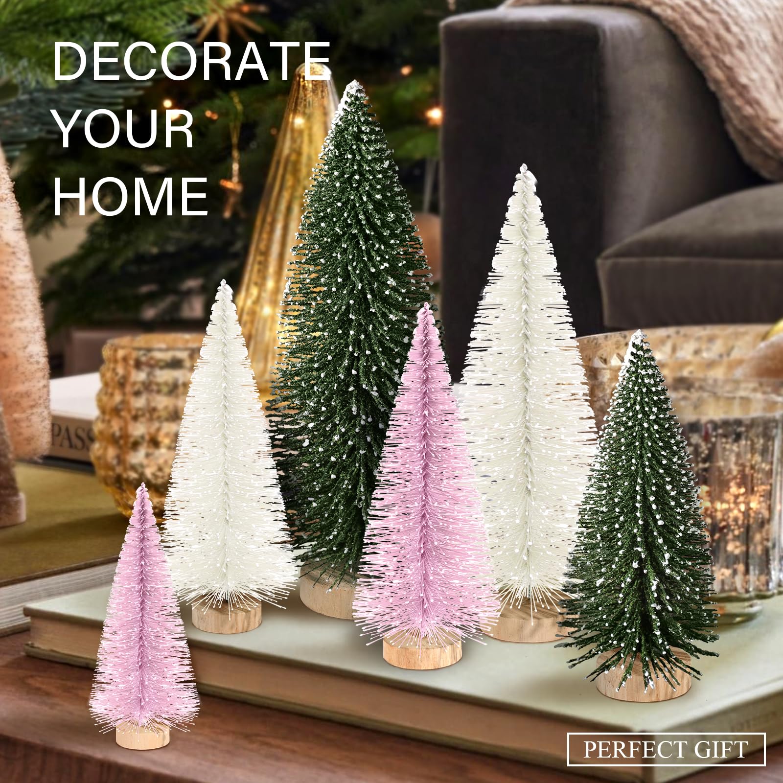 Snapklik.com : Hatisan 6pcs Mini Christmas Trees Decorations Small